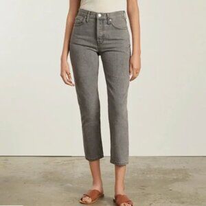 NWT Everlane | The 90's Cheeky Jean Organic Cotton High Rise Crop Gray | Size 24